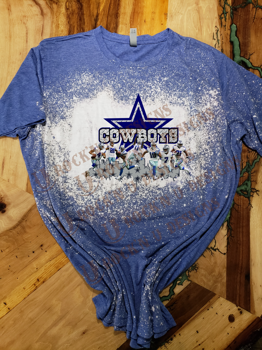 Unisex 'Dallas Cowboys - Skyline' Custom Bleached T-shirt – Rock'n U Designs