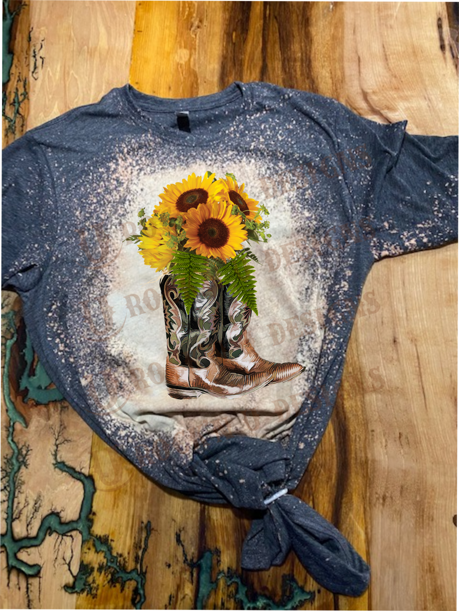 Rustic KC Chiefs Bleached Tee – The Sunflower Market