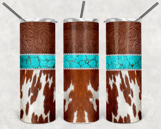 Choose Your Personalized Design - 4 Western designs - 20oz. Skinny Tumbler with Lid and Straw