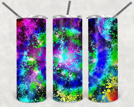 Choose Your Personalized Design - 5 Tie Dye designs - 20oz. Skinny Tumbler with Lid and Straw