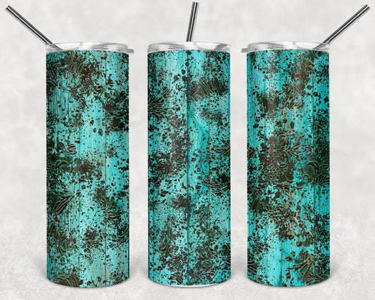 Choose Your Personalized Design - 5 Western Turquoise designs - 20oz. Skinny Tumbler with Lid and Straw (Copy)