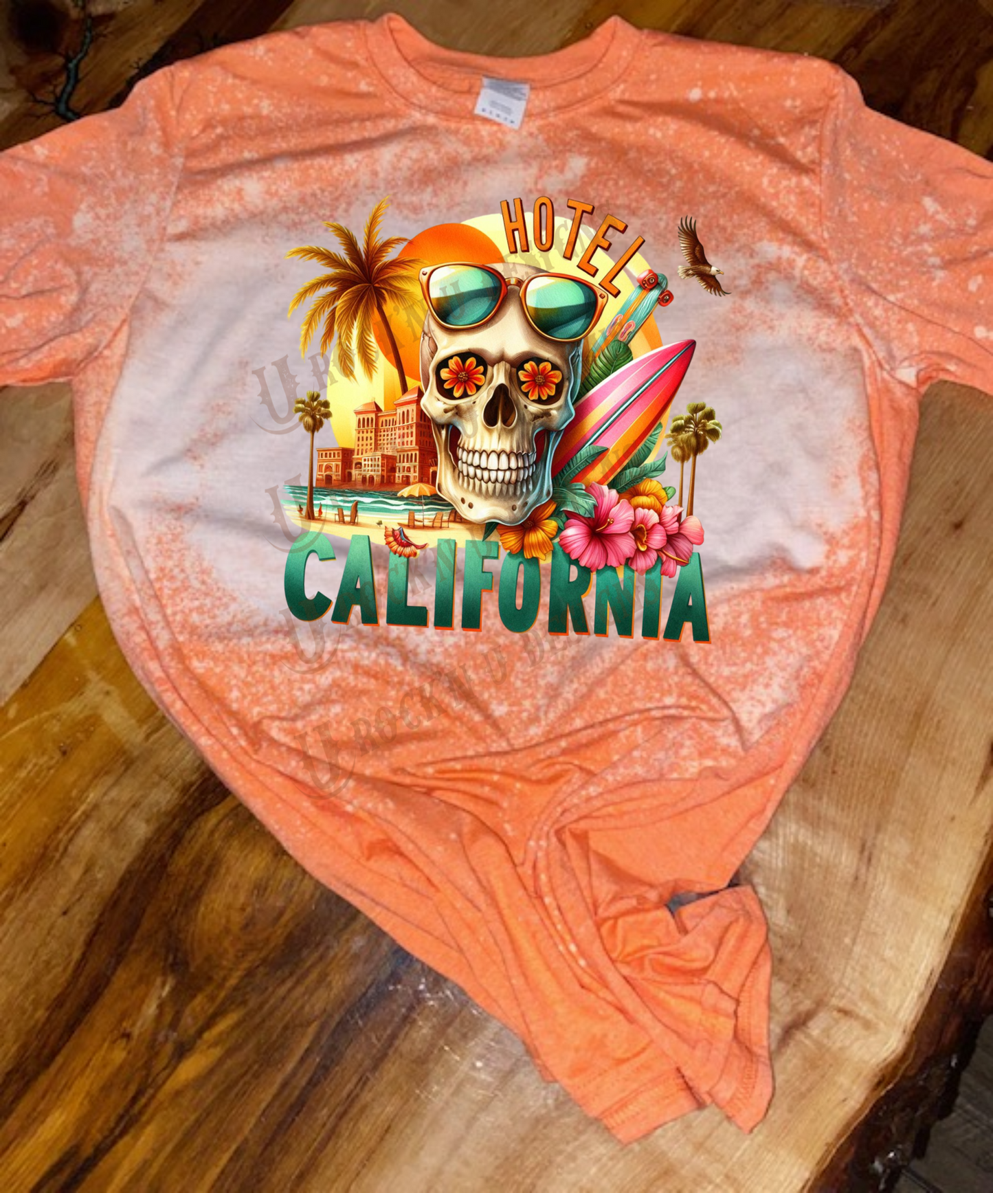 Hotel California Surf Design Custom Unisex Graphic T-shirt