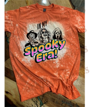 Load image into Gallery viewer, In my Spooky Era Custom Halloween Design Bleached T-shirt