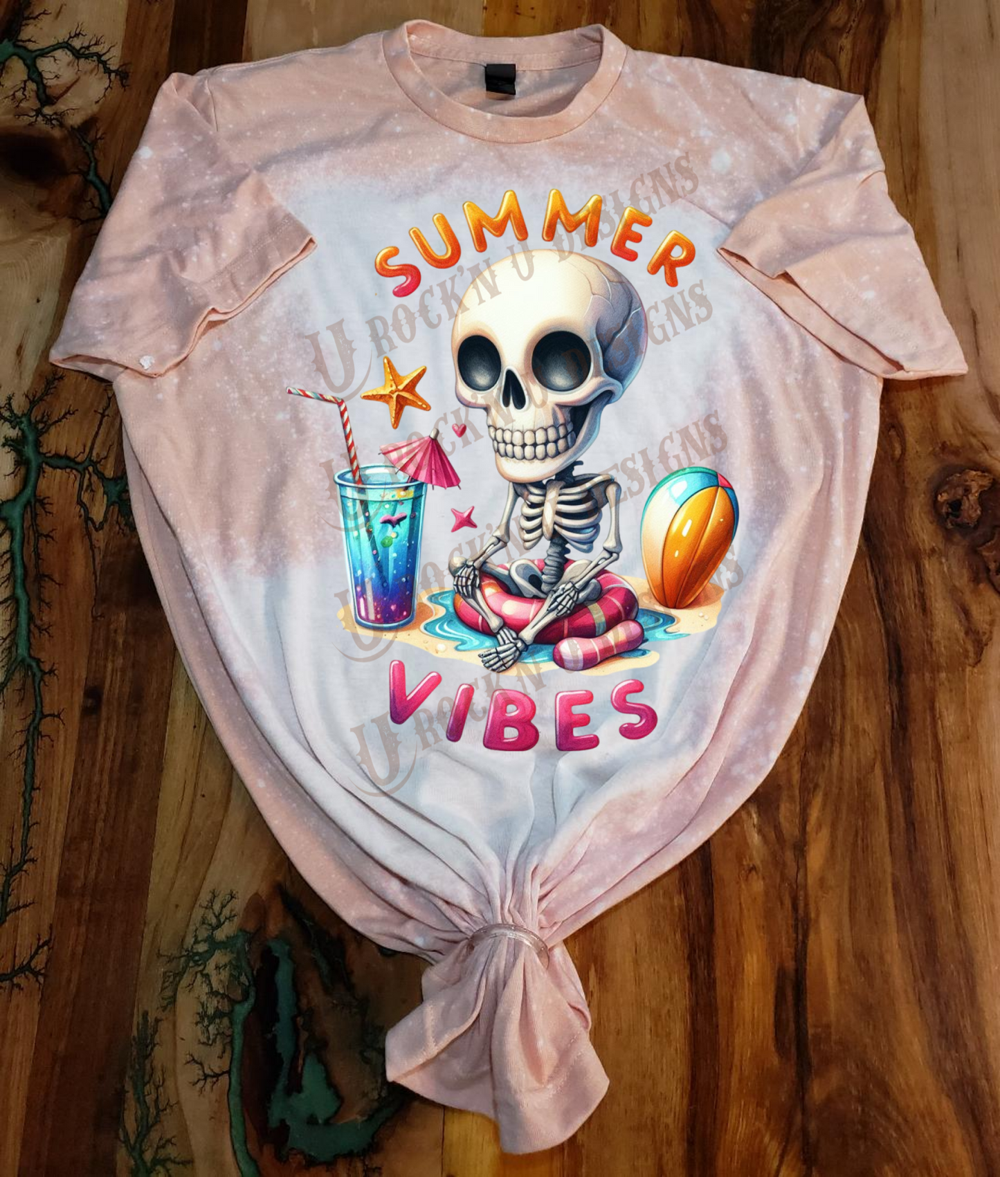 Summer Vibes Design Custom Unisex Graphic T-shirt