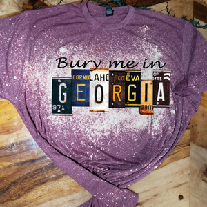 Bury Me In Georgia  - Unisex Graphic T shirt by Rock'n u Designs