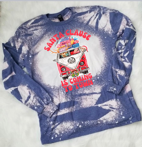 VW Van Santa Clause Coming To Town Christmas- Unisex Graphic Sweatshirt by Rock'n u Designs