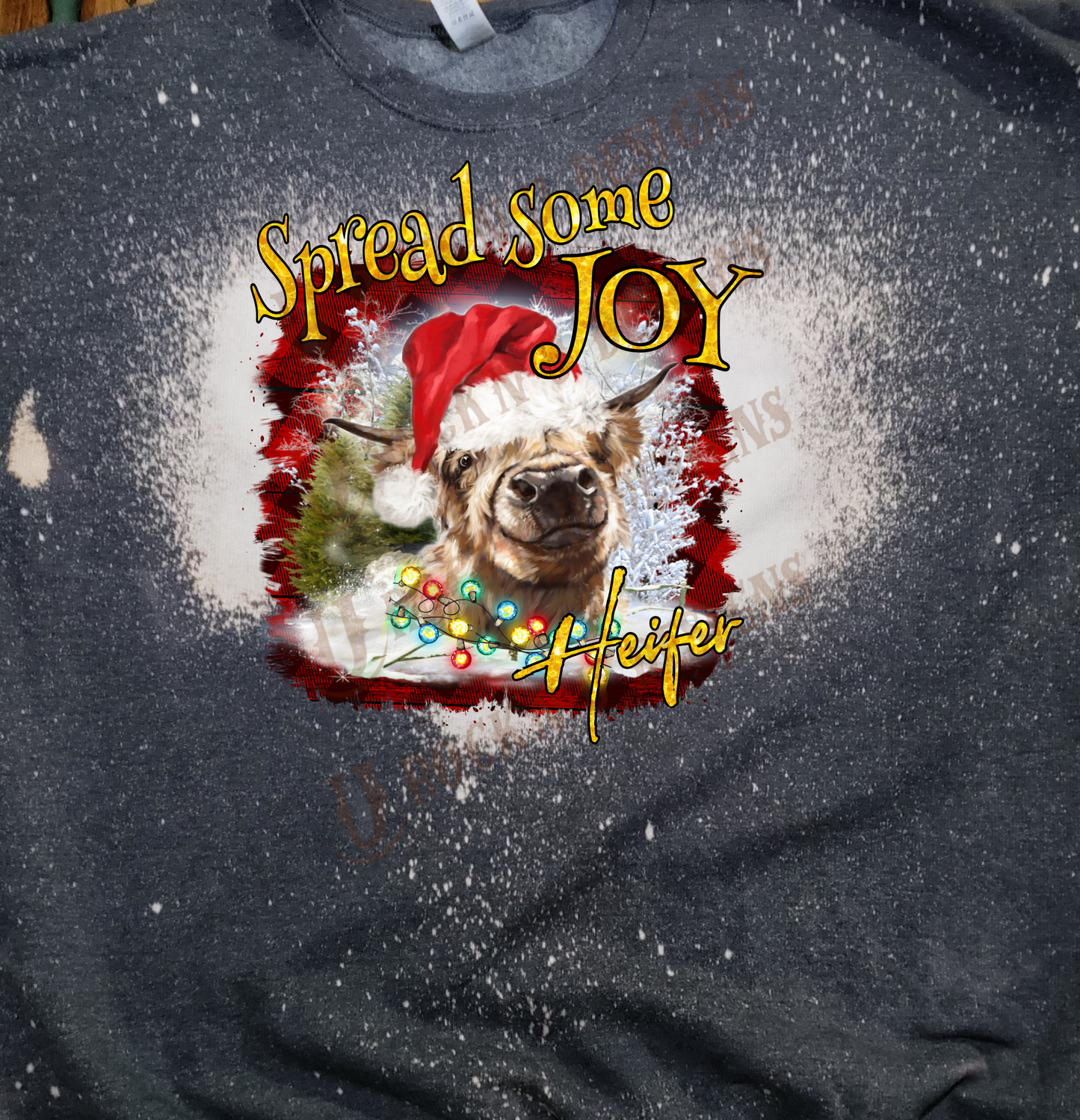 Spread Some Joy Heifer - Cute Highland Cow- Unisex Graphic Sweatshirt by Rock'n u Designs