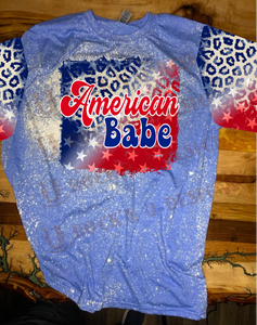 American Babe Custom Unisex T-shirt Leopard Design With Sleeves