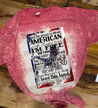 Load image into Gallery viewer, Proud To Be An American Custom Unisex T-shirt Design