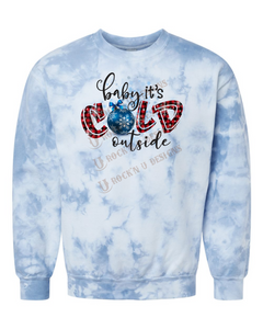 Baby it's cold outside Custom Bleached Christmas Shirt