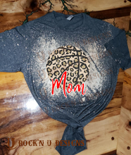 Load image into Gallery viewer, Basketball Mom Leopard Custom Bleached Graphic T-shirt Personalized Team Spirit
