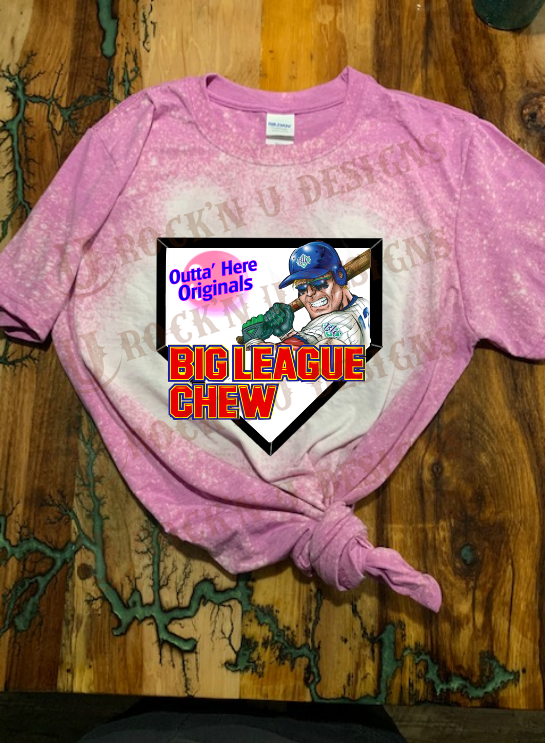 Outta Here Original Big League Chew bleached custom Shirt