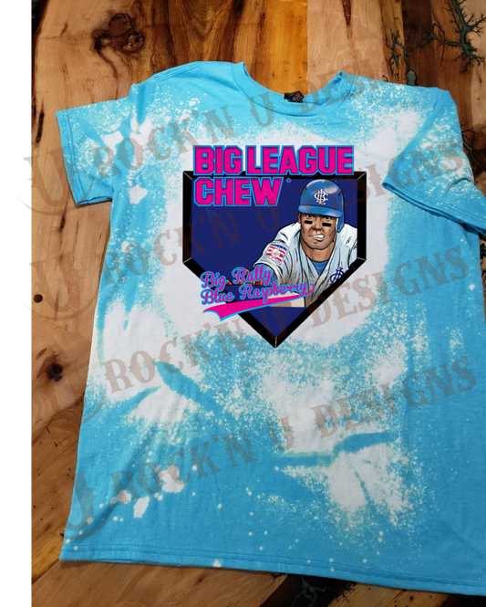 Blue Raspberry Big League Chew bleached custom Shirt