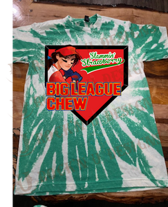Slammin' Strawberry Big League Chew bleached custom shirt