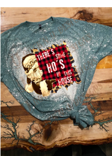 Load image into Gallery viewer, HO&#39;S IN THIS HOUSE Custom Bleached Christmas T-shirt