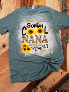 Super Cool NANA Personalized Bleached T-shirt