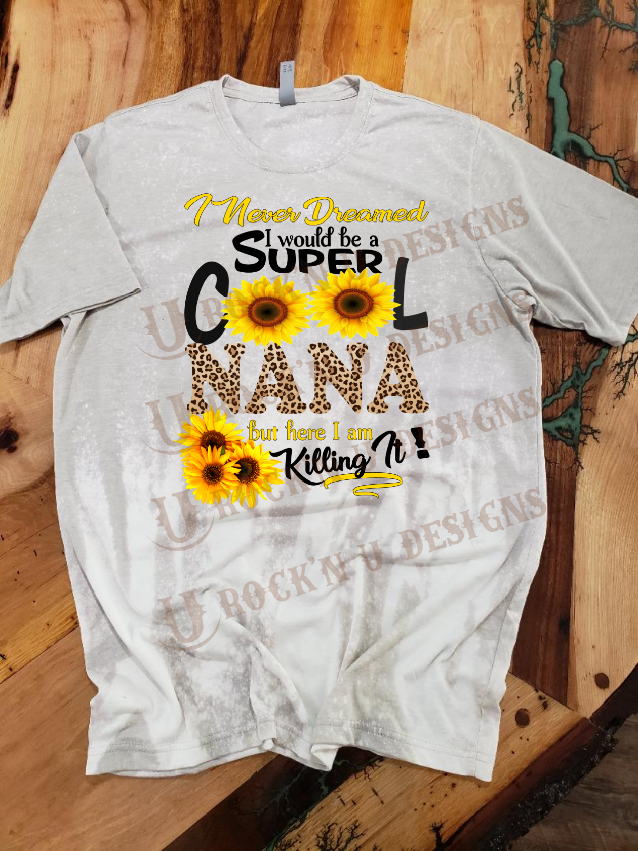 Super Cool NANA Personalized Bleached T-shirt