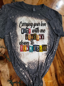 Carrying Your Love With Me - Unisex Graphic T shirt by Rock'n u Designs