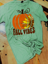 Load image into Gallery viewer, Fall Vibes Custom Design Bleached T-Shirt