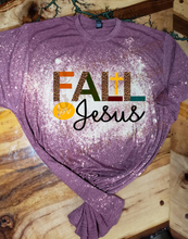 Load image into Gallery viewer, Fall for Jesus Custom Design Bleached T-Shirt