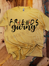 Load image into Gallery viewer, Friendsgiving Custom Fall Design Bleached T-shirt