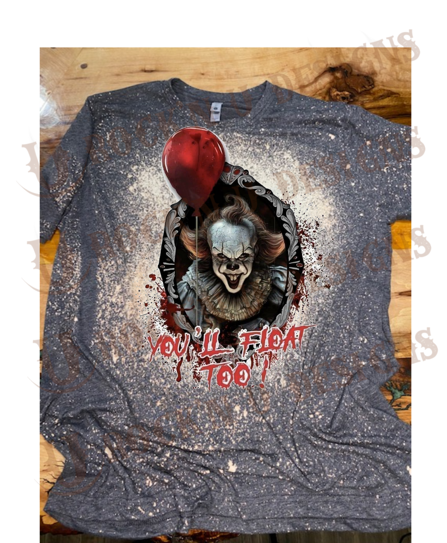 You'll Float Too! custom bleached unisex T-shirt