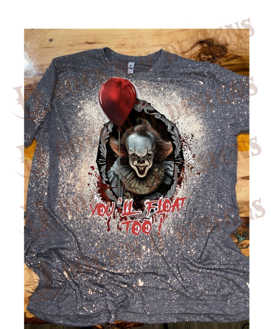 You'll Float Too! custom bleached unisex T-shirt