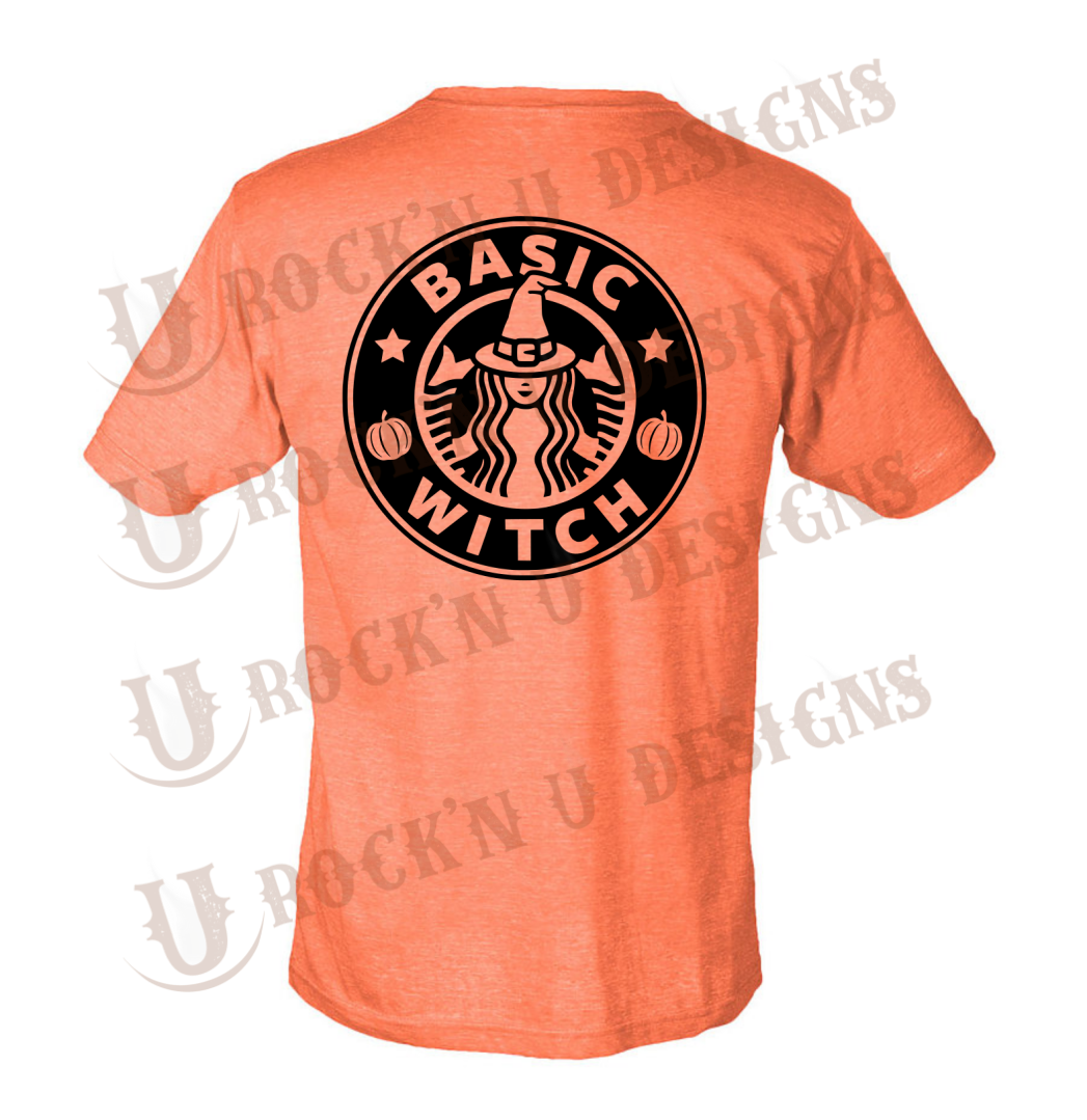 Basic Witch Unisex Bleached Custom T-shirt