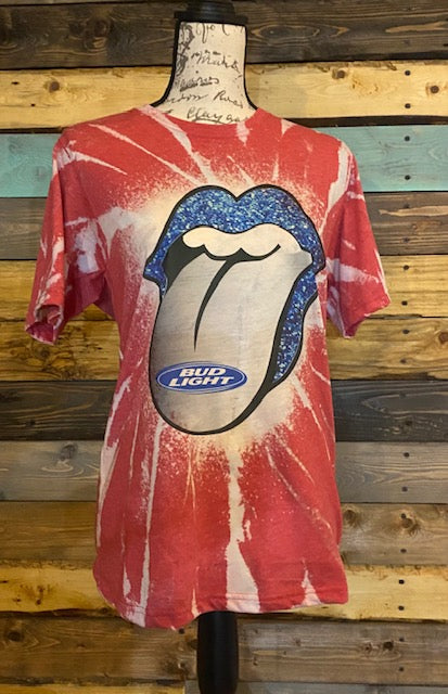 Bud Light Custom Bleached Design Unisex T-shirt