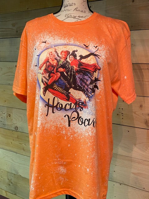 HOCUS POCUS HALLOWEEN Bleached Custom Unisex T-shirt