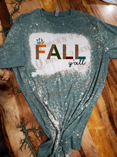 Load image into Gallery viewer, It&#39;s Fall Y&#39;all Leopard Custom Design Bleached Unisex T-Shirt