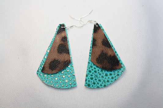 Judy Blue Eyes Custom Design Faux Leather Earrings