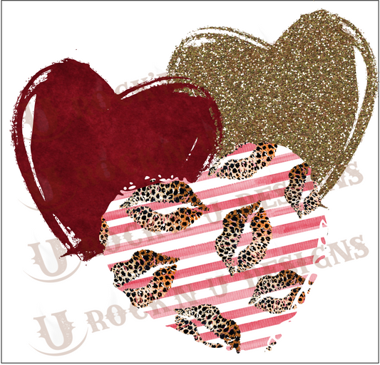 Kissing Heart Sublimation Transfer By Rock'n U Designs