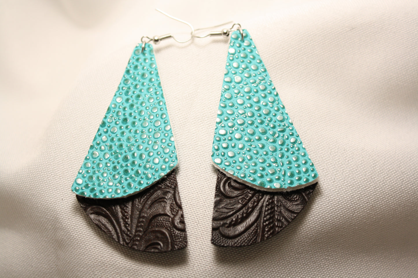 Custom Faux Leather Earrings "Klondike Kate"