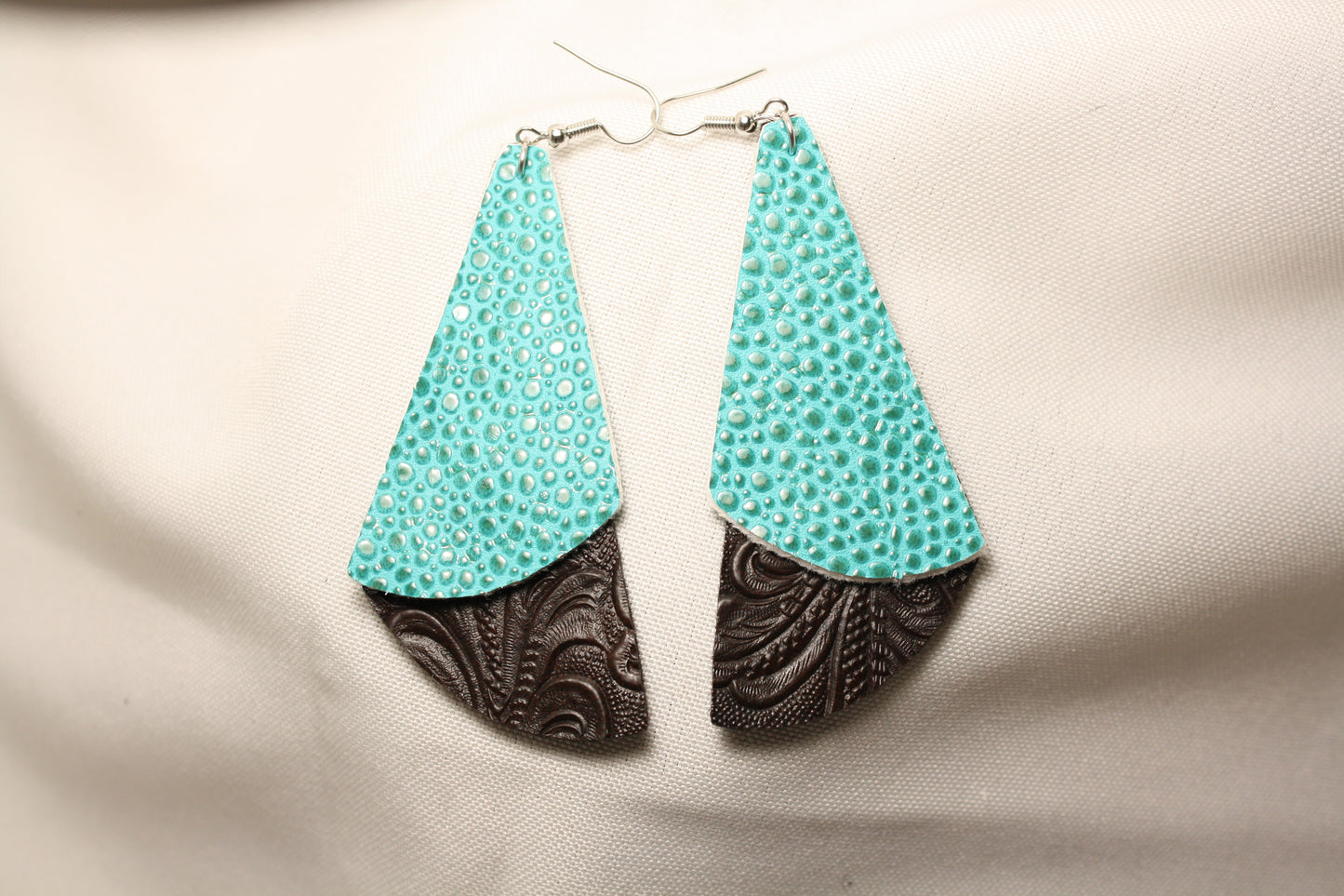 Custom Faux Leather Earrings "Klondike Kate"