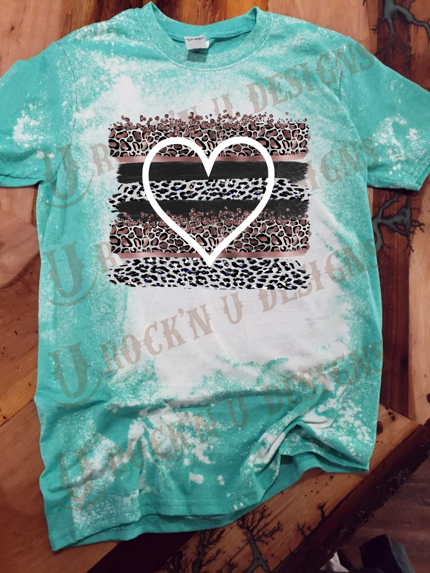 Leopard Love Custom Bleached Graphic T-shirt