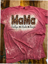 Load image into Gallery viewer, Leopard Mama - Personalized Custom Bleached Graphic T-shirt