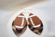 Load image into Gallery viewer, Leopard and Laces Custom Faux Leather Earrings