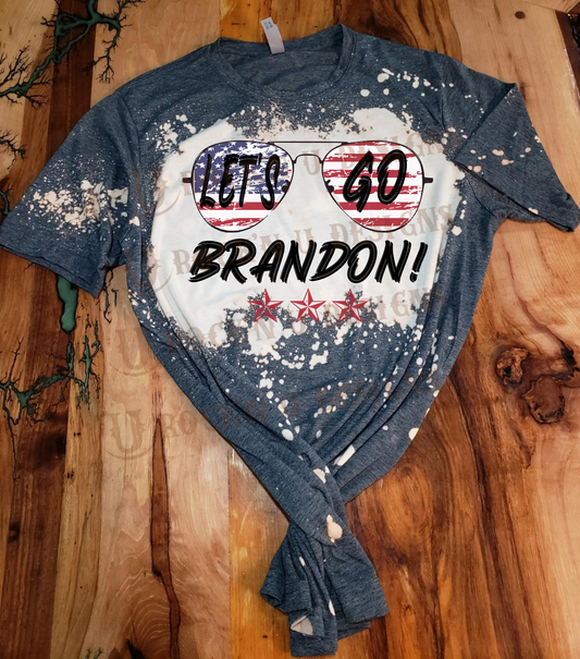 LET'S GO BRANDON Bleached Custom Unisex T-shirt