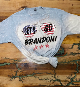 LET'S GO BRANDON Bleached Custom Unisex T-shirt