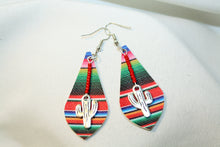 Load image into Gallery viewer, Custom Faux Leather Serape Earrings &quot;LIL PRICK&quot;