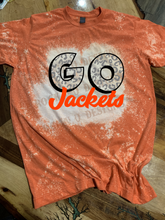 Load image into Gallery viewer, Custom Design &quot;Go Jackets&quot; - Personalized Mascot Team Spirit Bleached T-Shirt