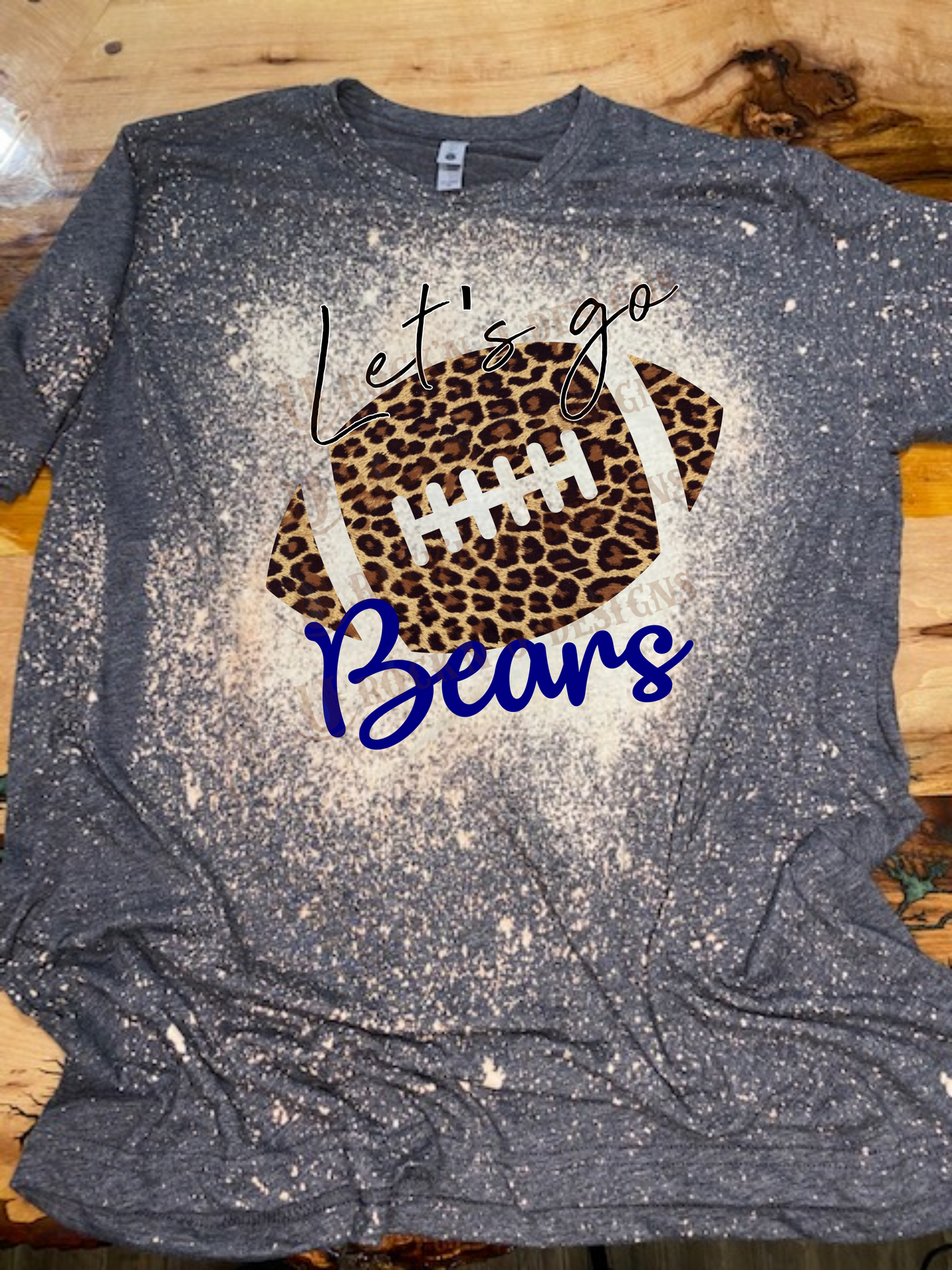 Brownsboro "Let's Go Bears" - Personalized Mascot Team Pride Custom Bleached T-Shirt