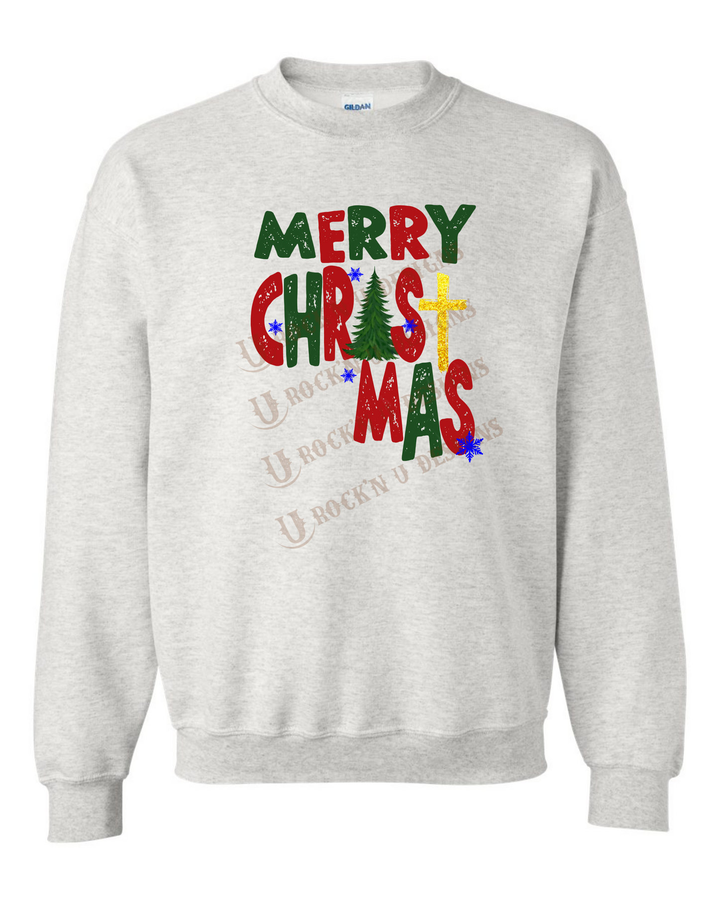 Merry Christ mas Custom Design Bleached T-Shirt - Sweatshirt