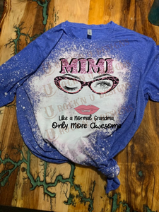 MIMI Personalized Custom Bleached Graphic T-Shirt