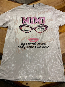 MIMI Personalized Custom Bleached Graphic T-Shirt
