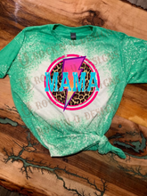 Load image into Gallery viewer, MAMA POWER Bleached Custom T-shirt Design Graphic