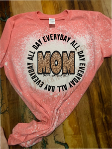 Mom Mode Custom Bleached Graphic T-shirt
