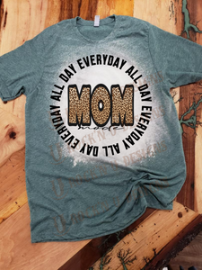 Mom Mode Custom Bleached Graphic T-shirt