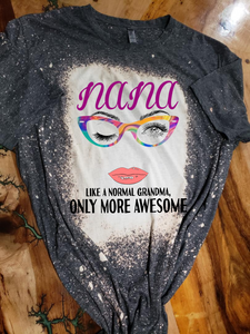 NANA Personalized Custom Bleached Graphic T-shirt